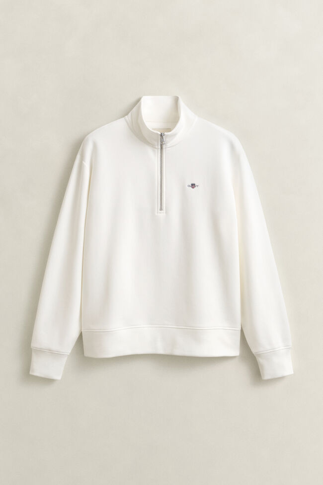 Shield sweatshirt met korte rits