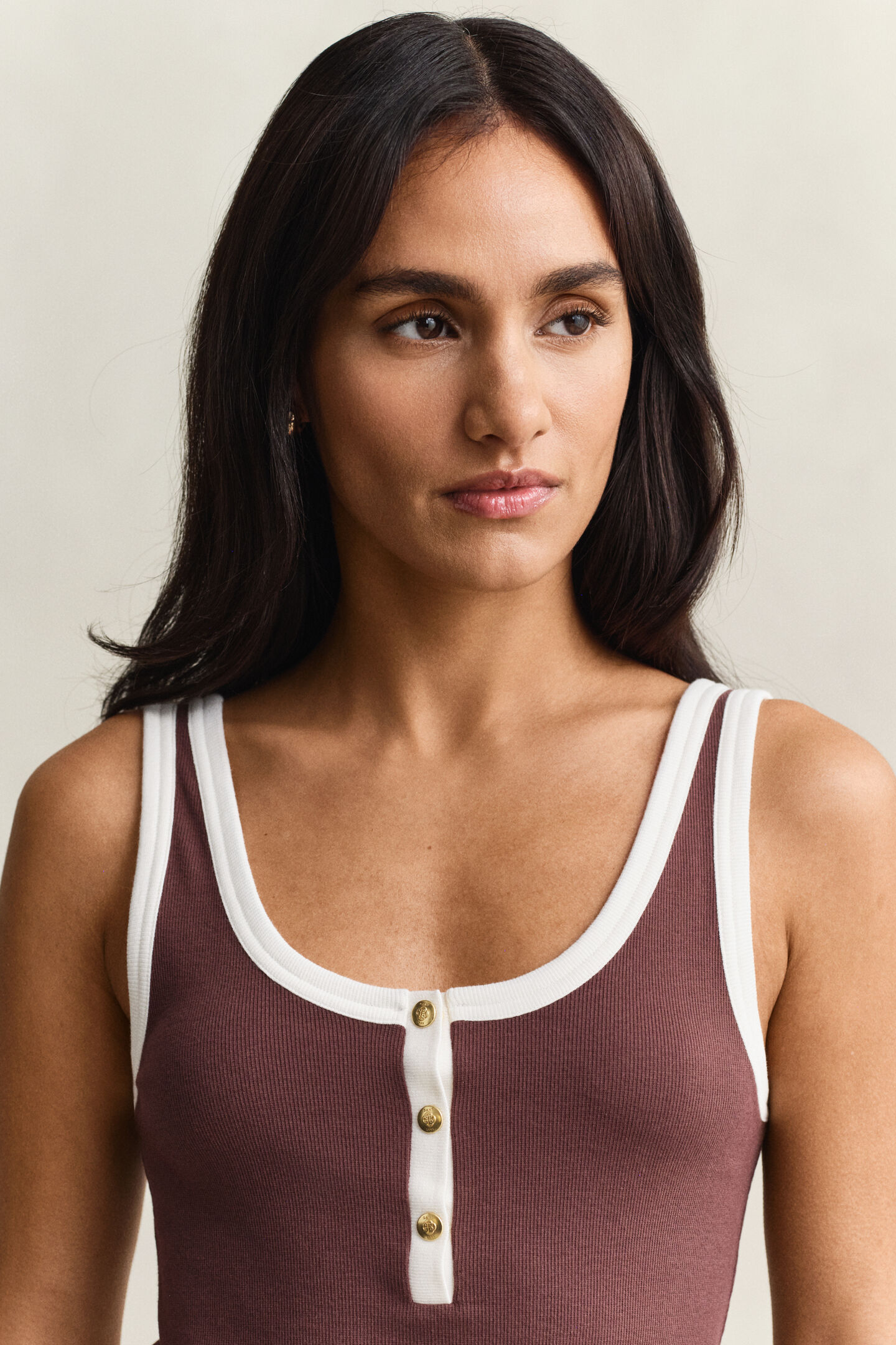 Geribde tanktop