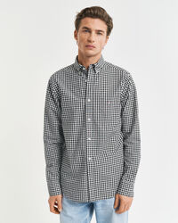 Regular Fit Classic overhemd met Gingham-ruitje van poplin
