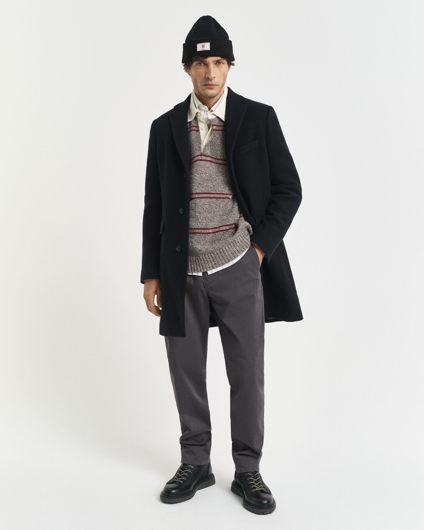 Regular Fit chino van keperstof