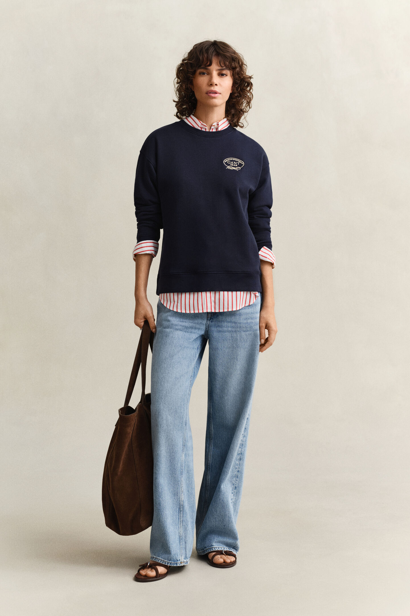 Sweatshirt met touwafbeelding