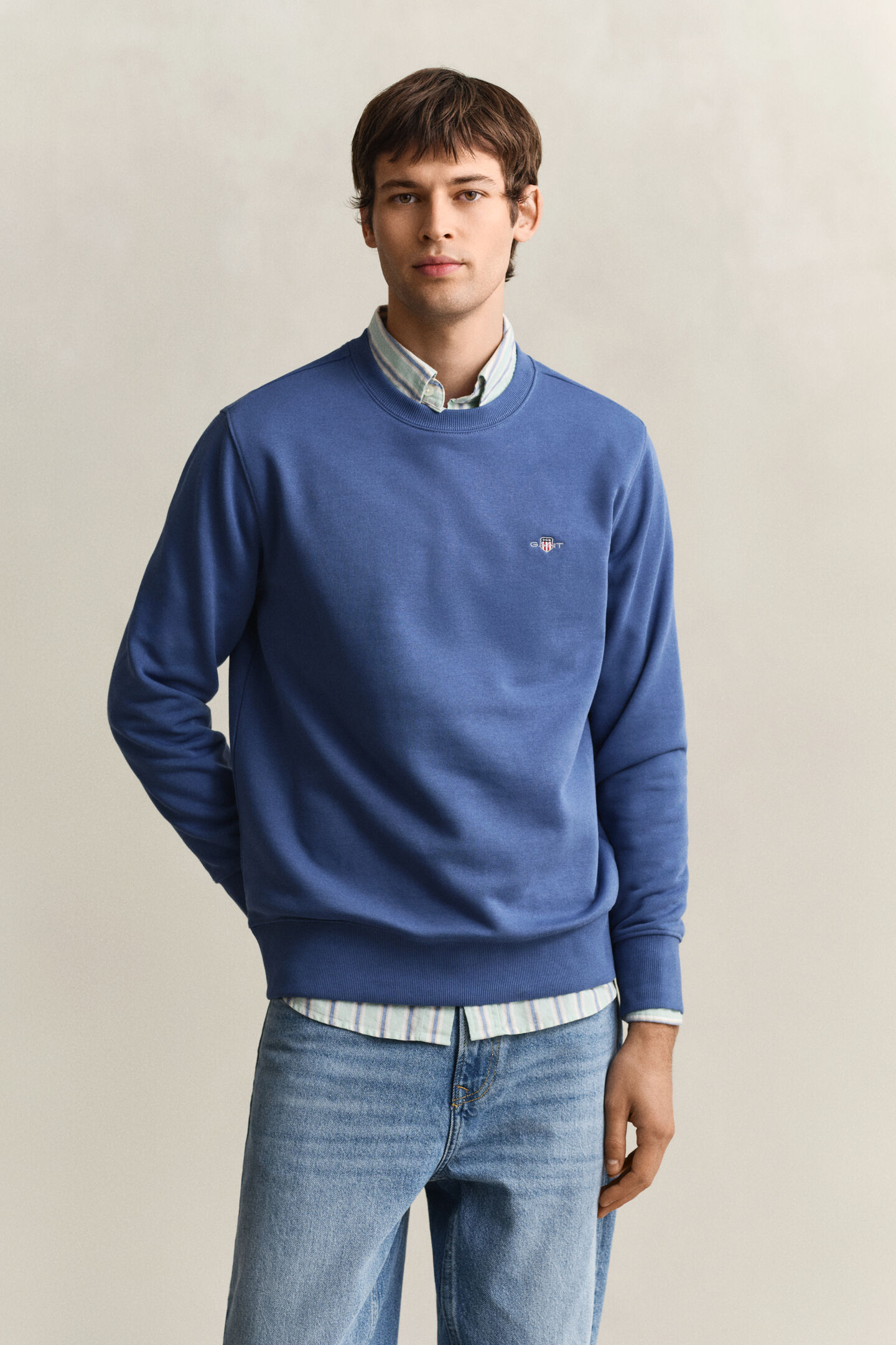 Shield sweatshirt met ronde hals
