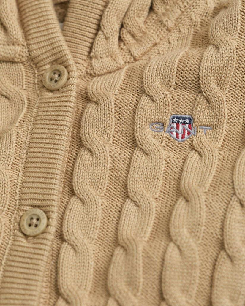 Baby kabelgebreid vest van katoen