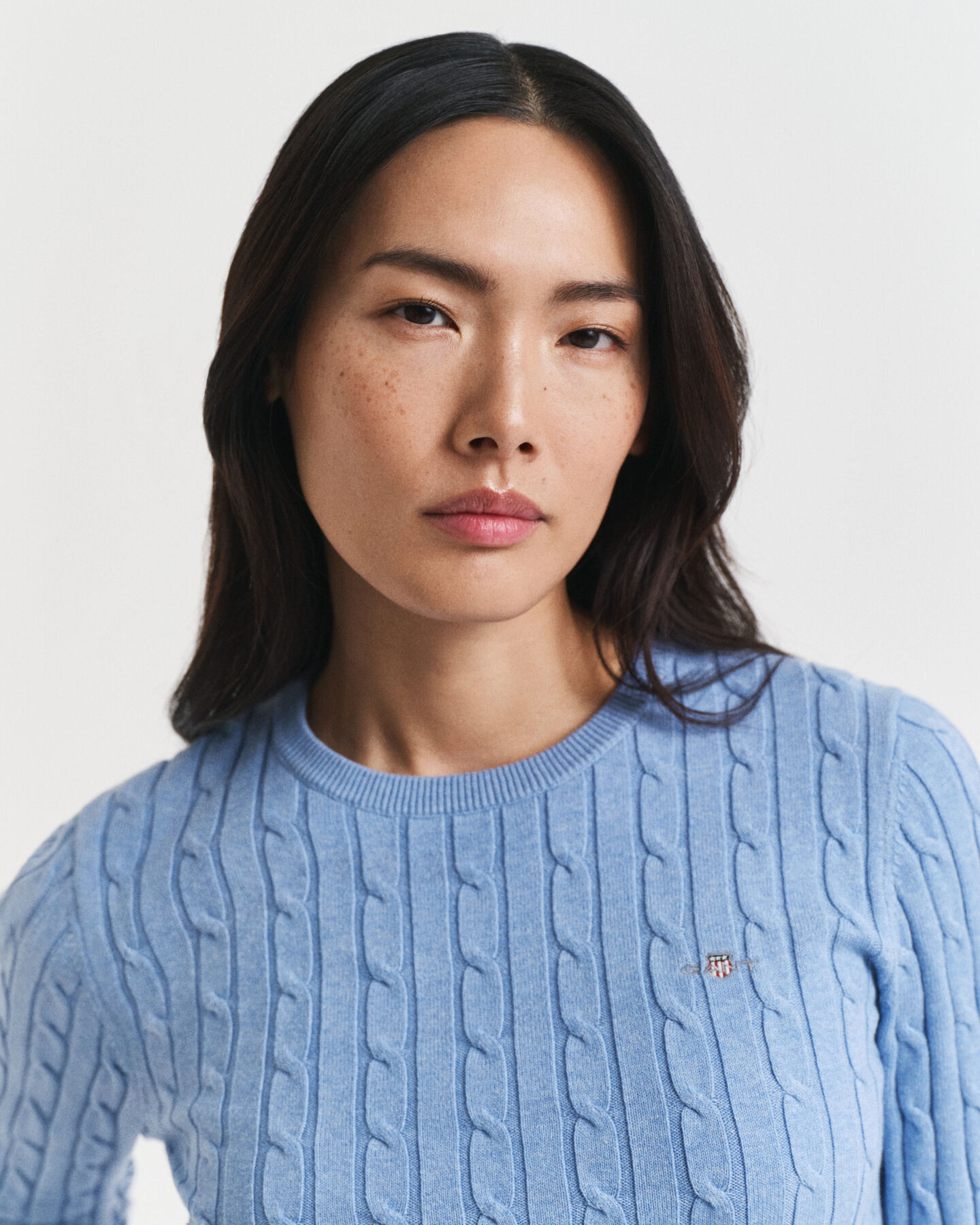 Kabeltrui met ronde hals