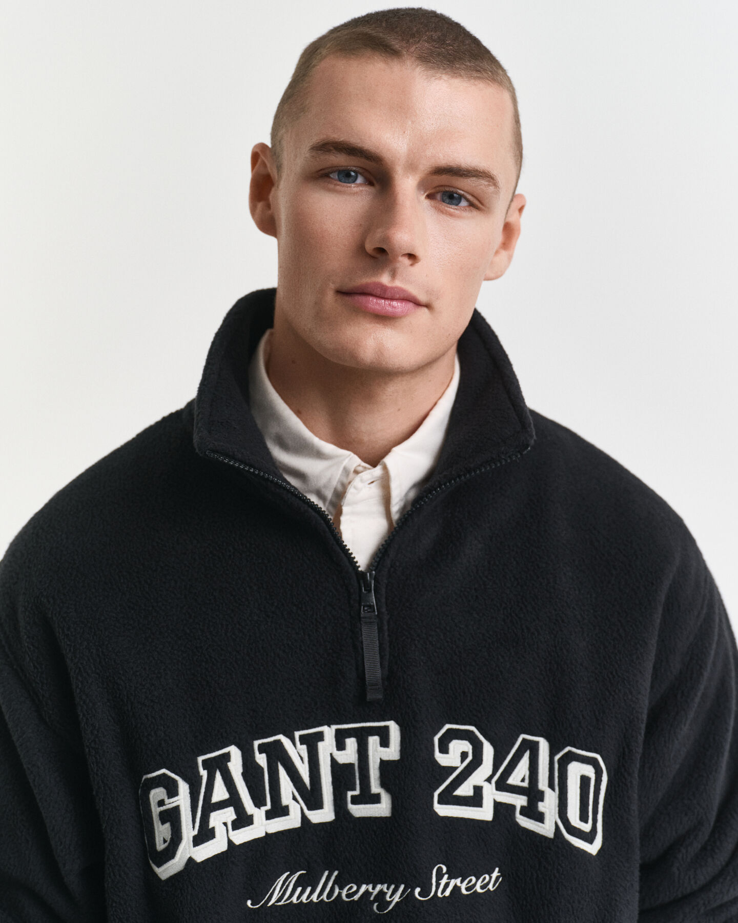 Fleecetrui met print