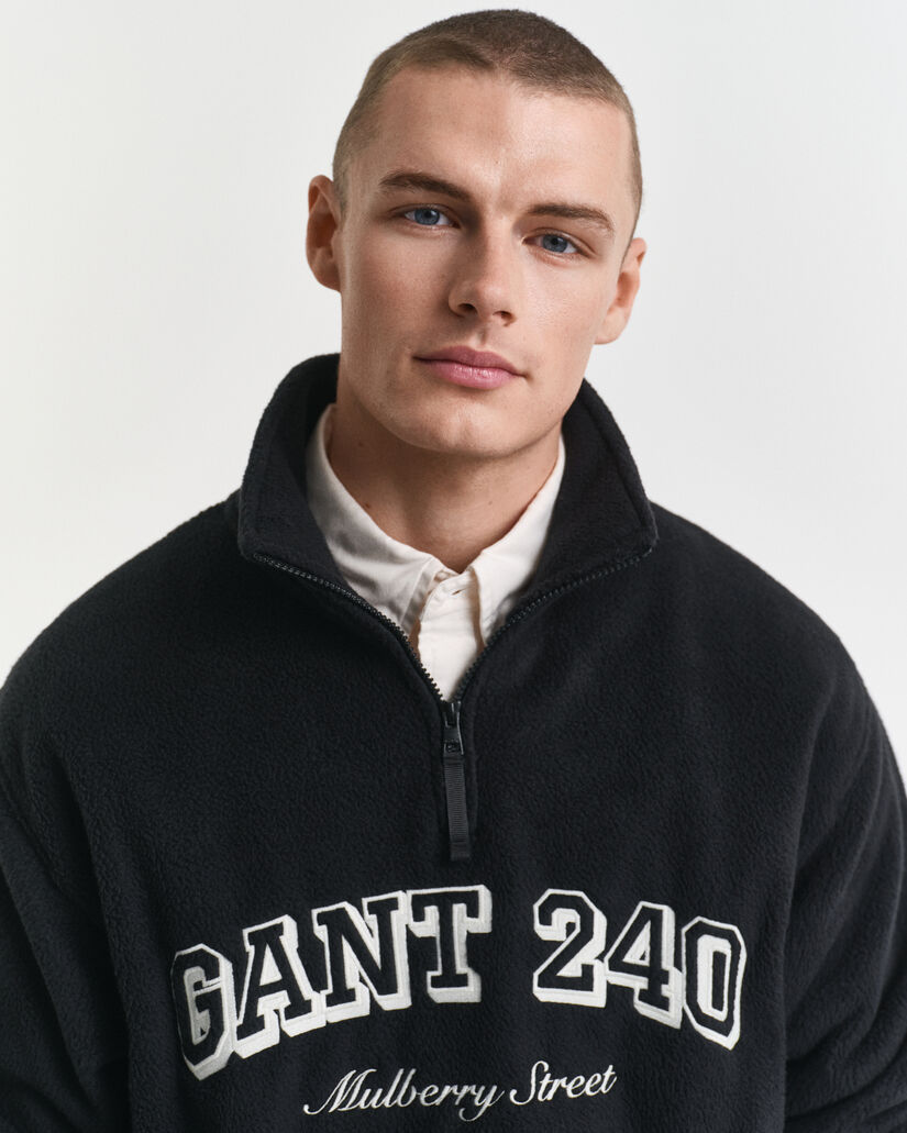 Fleecetrui met print