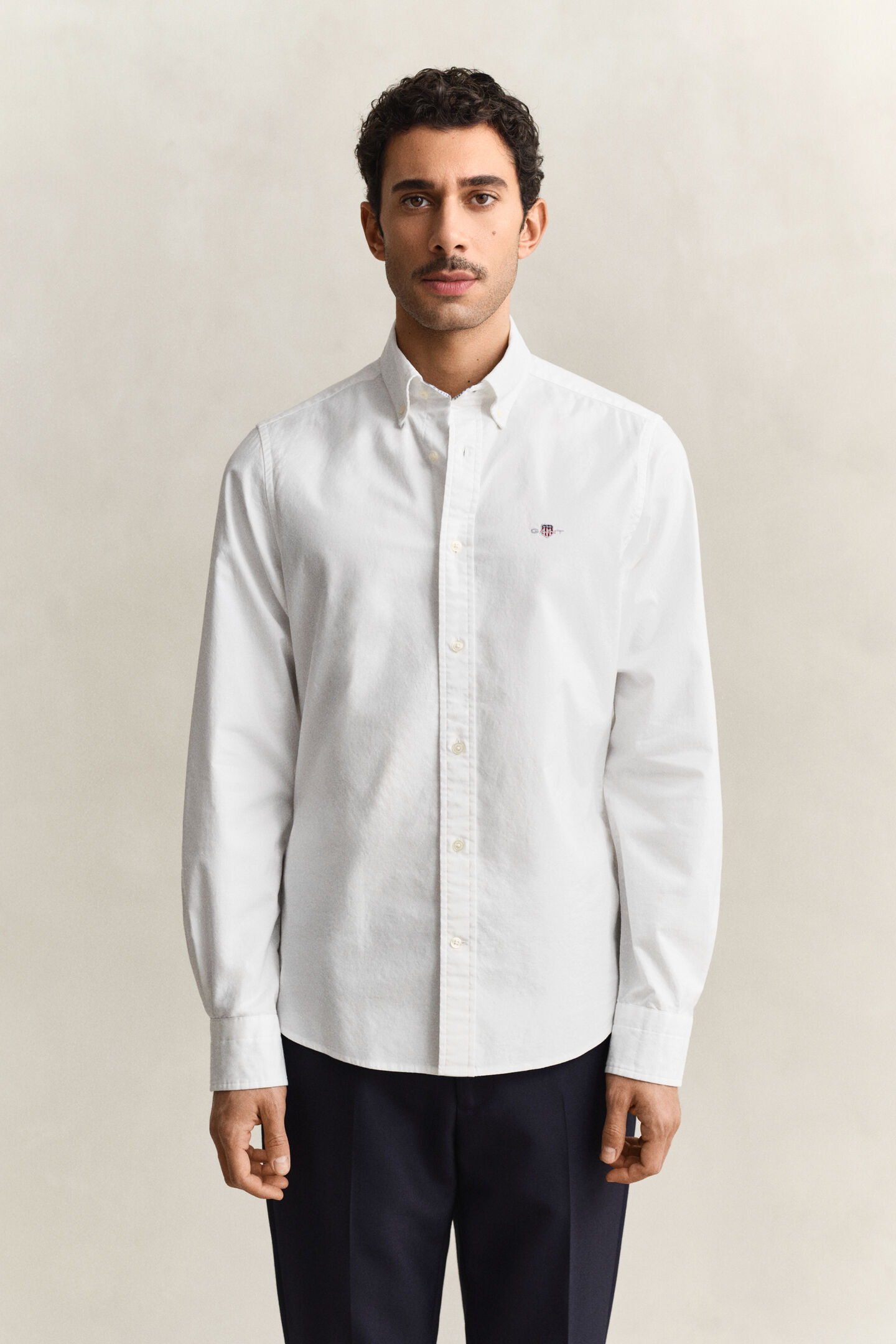 Slim Fit Oxford-overhemd met stretch