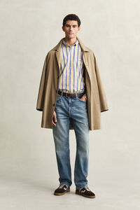 Regular Fit poplin overhemd met strepen