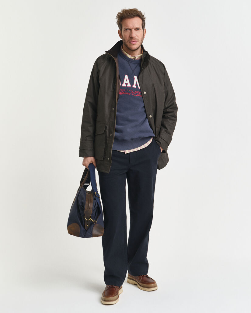 Graphic sweatshirt met ronde hals in collegestijl