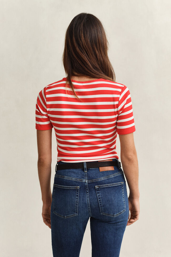 Geribd T-shirt met strepen
