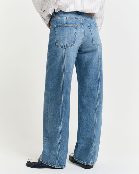 Relaxed Fit jeans met rechte zoom