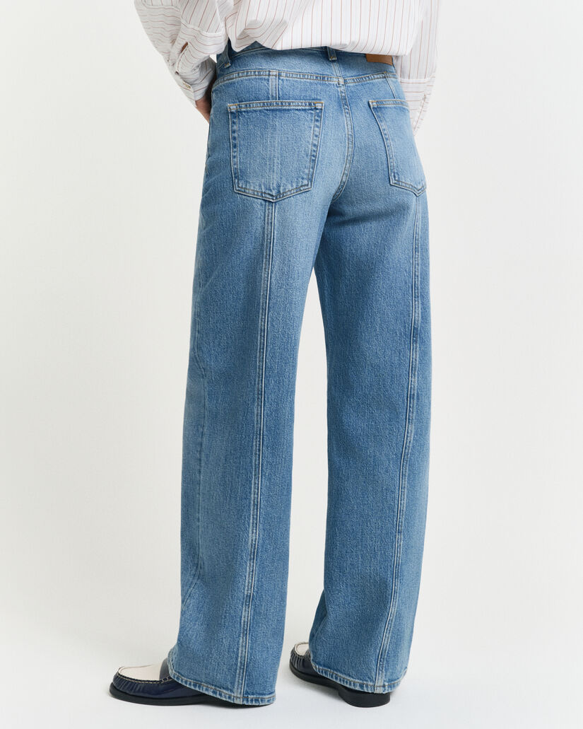 Relaxed Fit jeans met rechte zoom