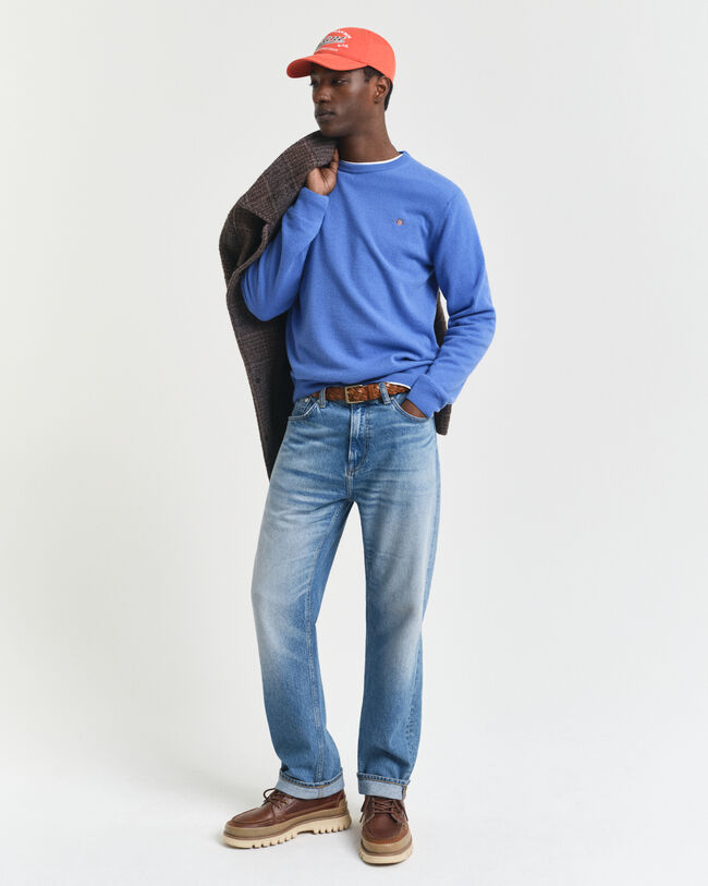 Trui met ronde hals van buitengewoon zachte lamswol