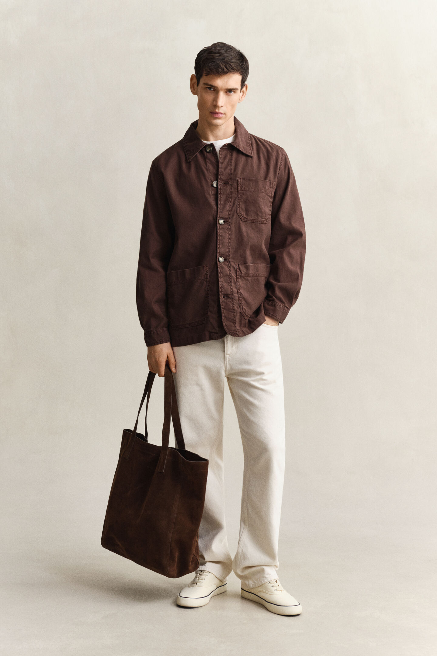 Overshirt met linnenmix