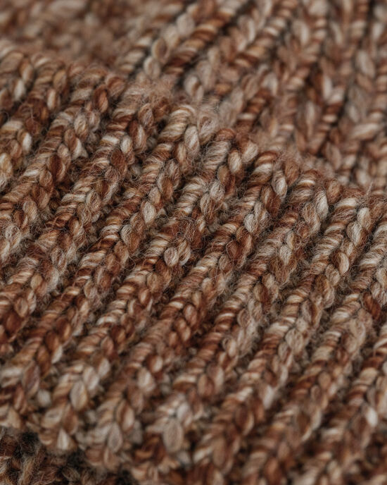 Geribde beanie van gem&ecirc;leerde wol