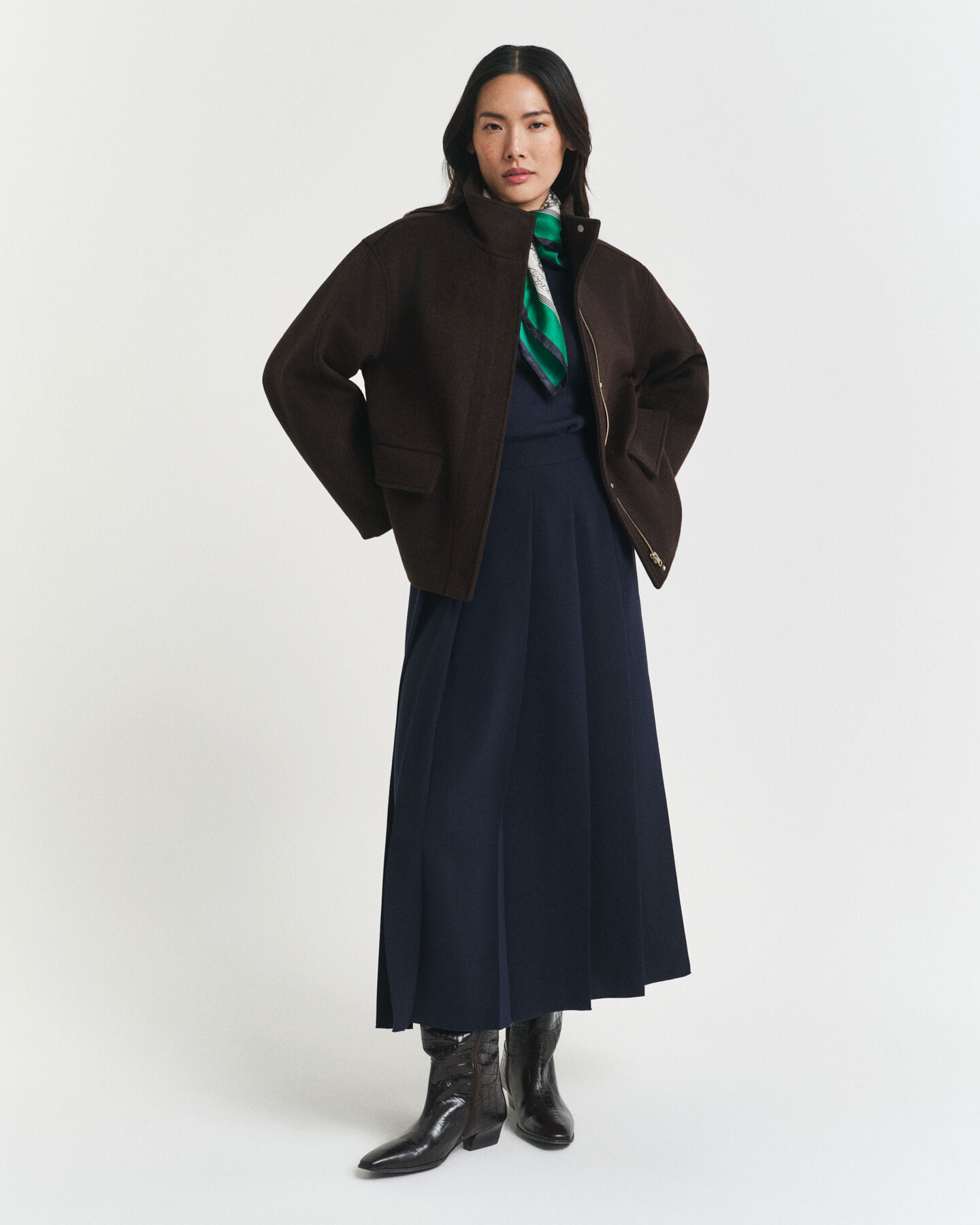 Kort wollen jack met rits