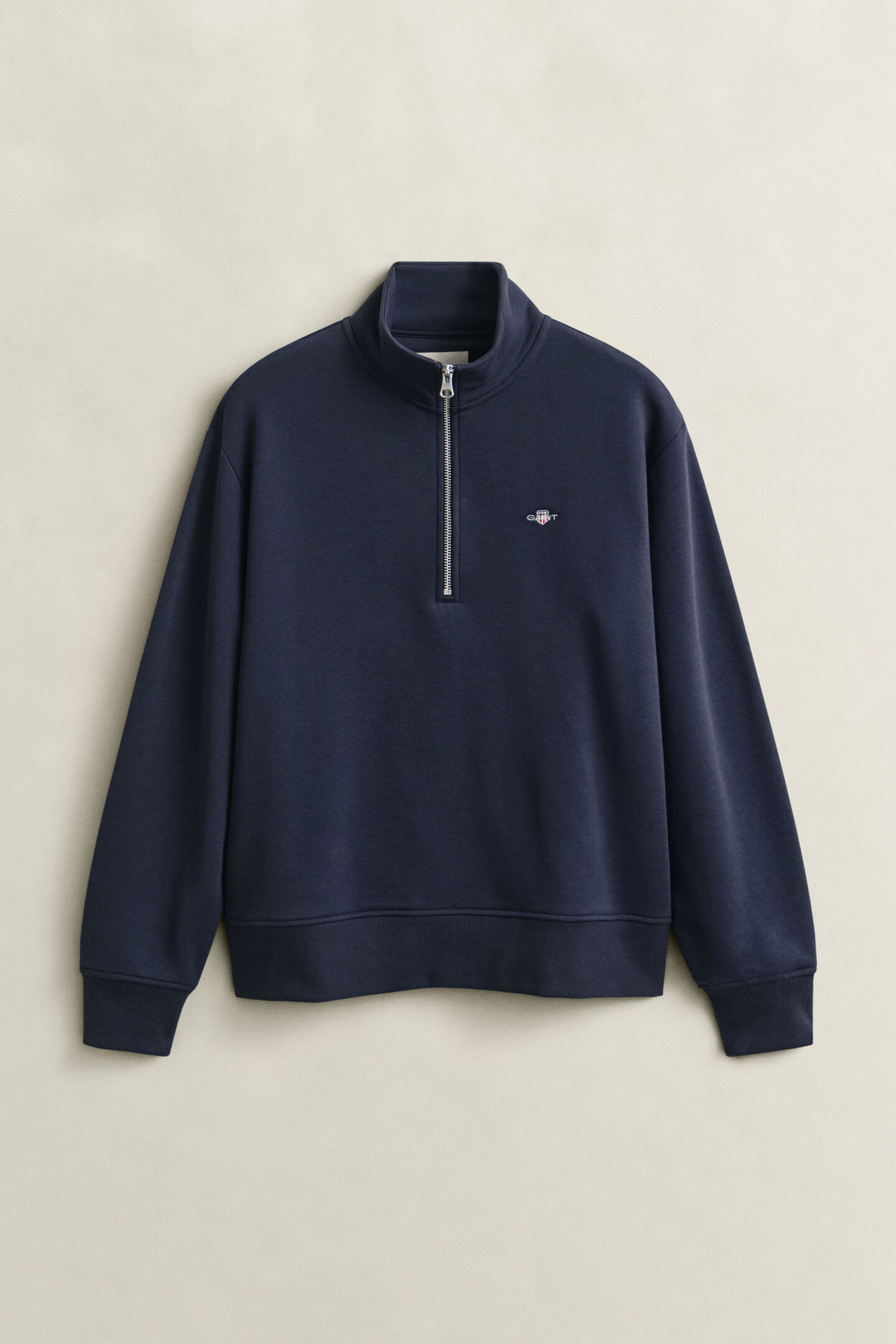 Shield sweatshirt met korte rits