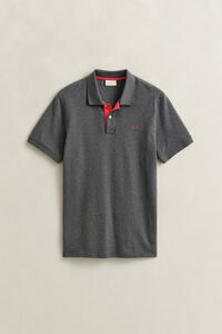 Piqu&eacute; poloshirt met contrasterend detail