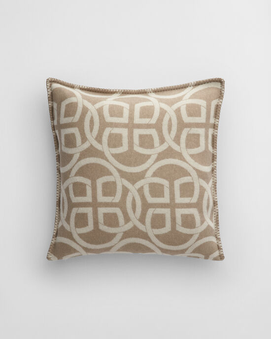 Monogram wollen kussenhoes