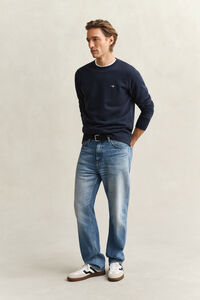 Shield sweatshirt met ronde hals