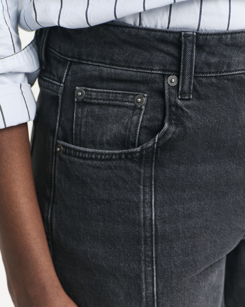 Relaxed Fit jeans met rechte zoom