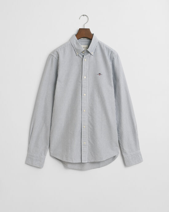 Slim Fit klassiek Oxford-overhemd met Bankerstreep