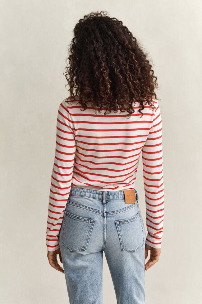 T-shirt met lange mouwen en Bretonse streep