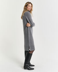 Jurk met col en gebreid detail