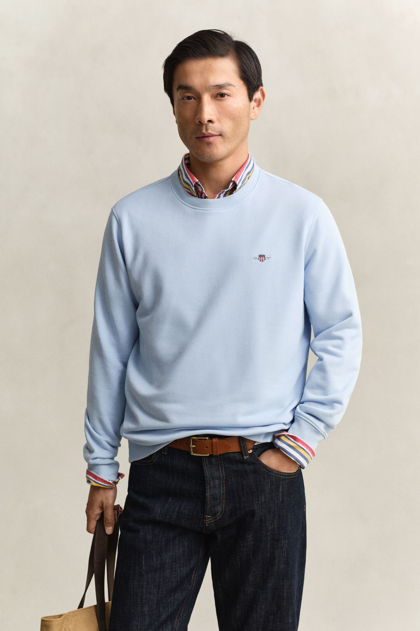 Shield sweatshirt met ronde hals