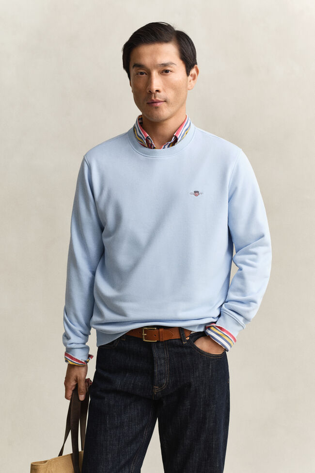 Shield sweatshirt met ronde hals