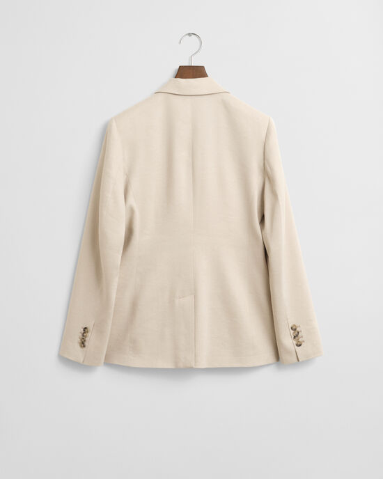 Slim Fit blazer van linnen met stretch