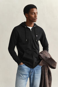 Shield hoodie met ritssluiting