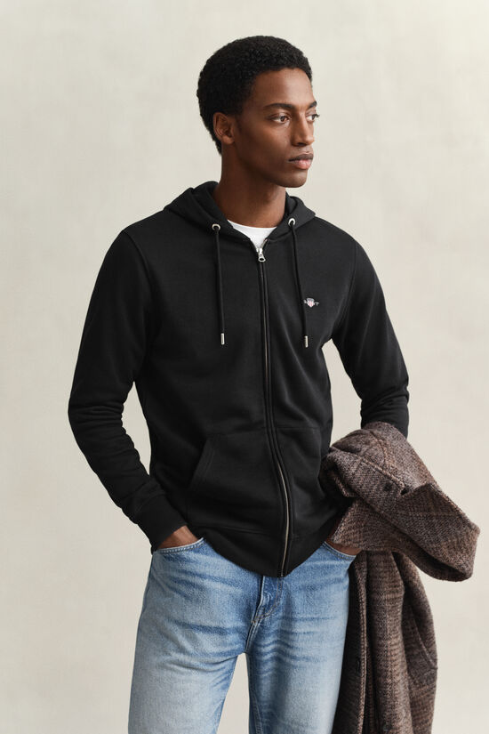 Shield hoodie met ritssluiting