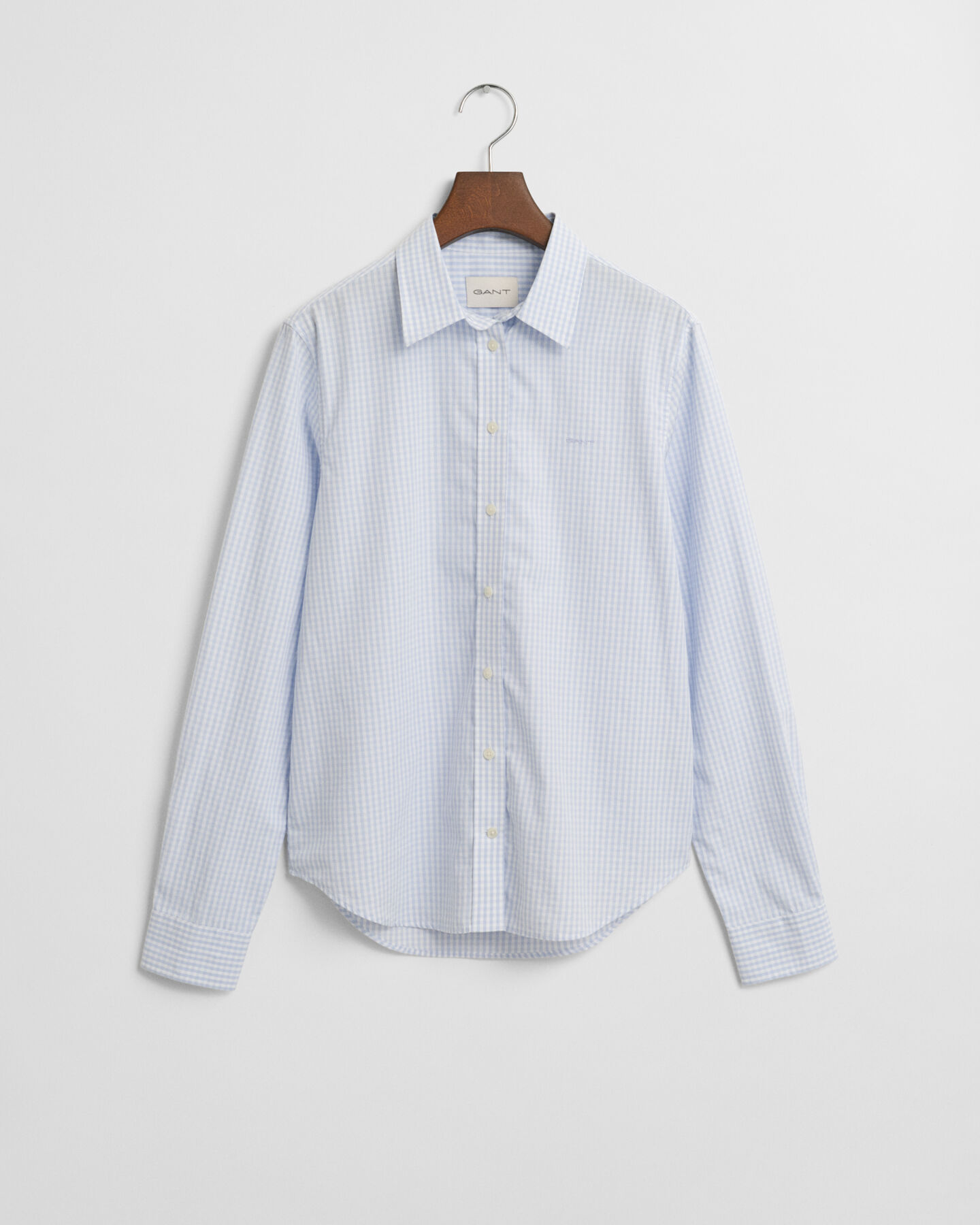 Regular Fit poplin overhemd met Gingham-ruitje