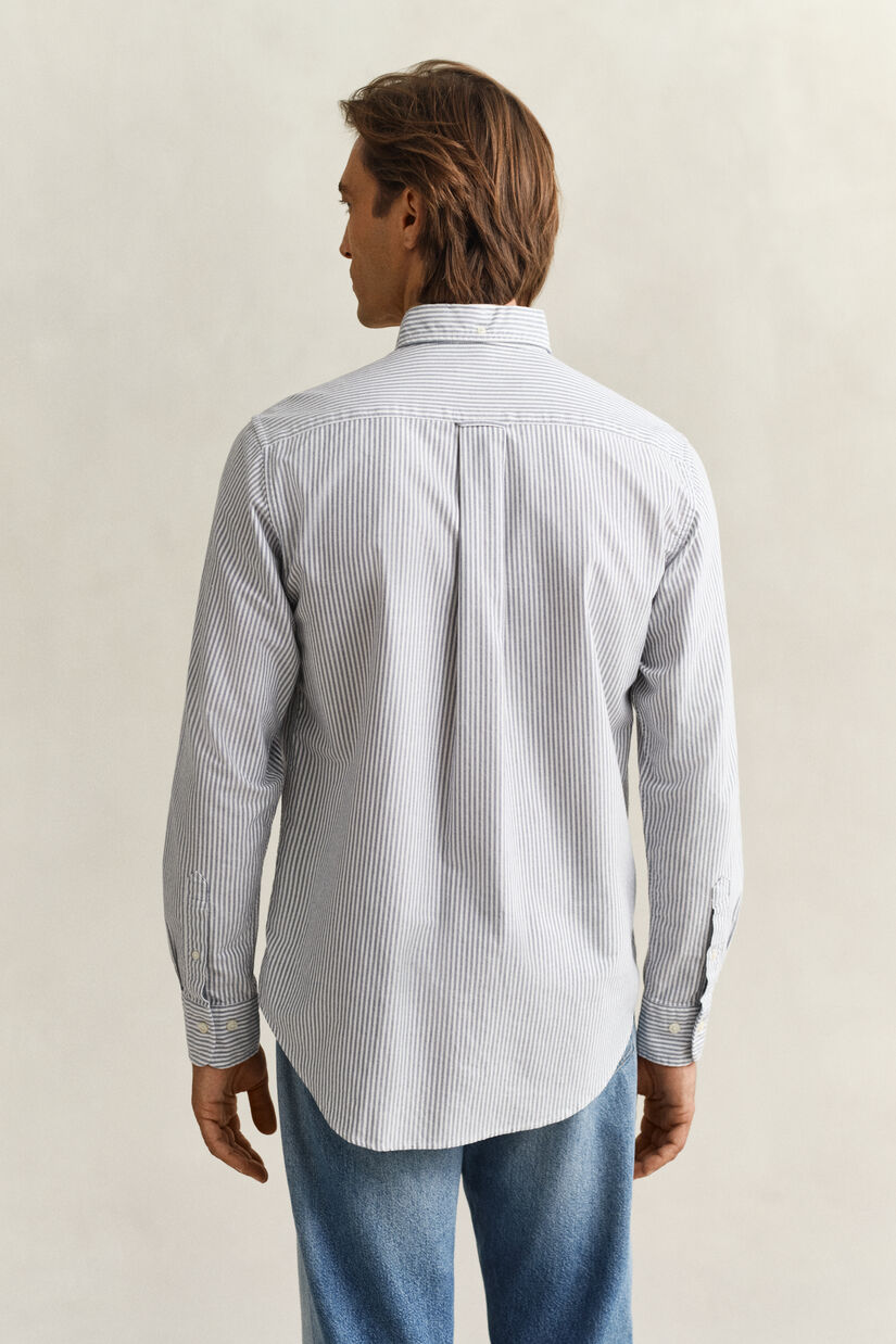 Klassiek Oxford-overoverhemd met Banker-streep