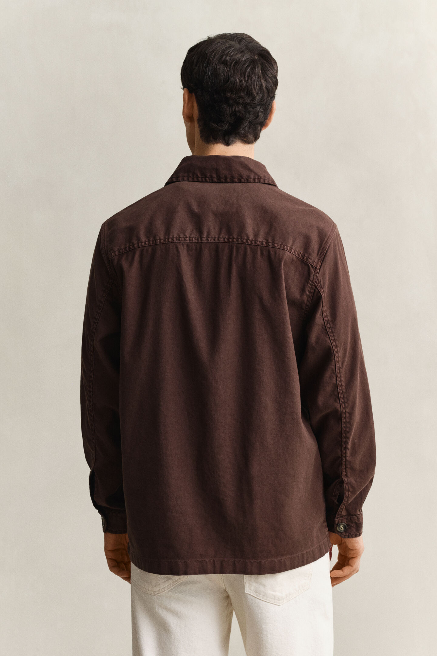 Overshirt met linnenmix
