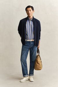Sacker Rib sweatshirt met ritssluiting