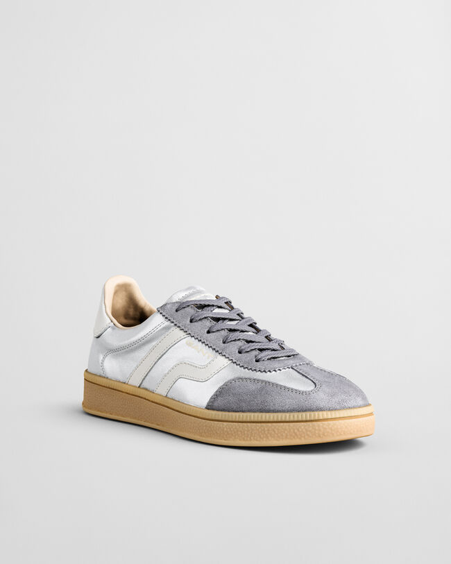 Cuzima metallic sneakers van leer