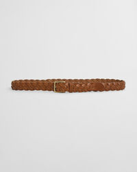 Gevlochten leren riem