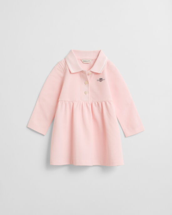 Baby Girl Shield piqu&eacute; Rugger-jurk