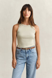 Geribde tanktop