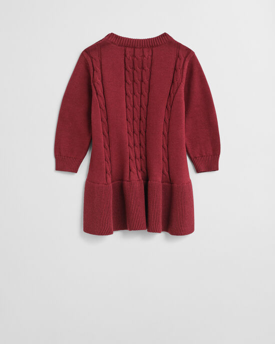 Baby Girl kabelgebreide jurk van katoen