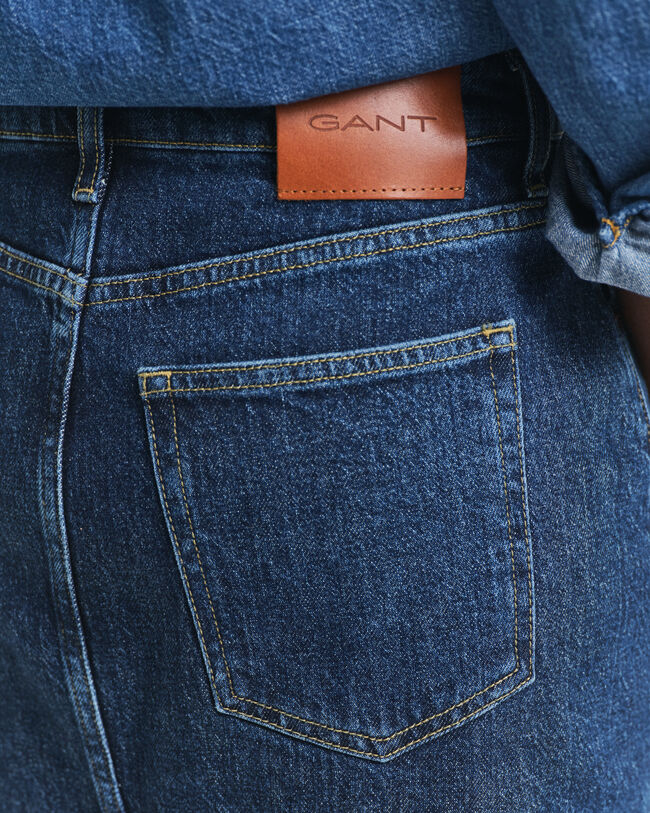 Denim minirok met knopen