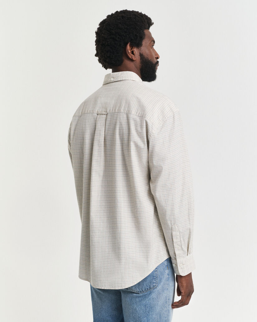 Oversized Fit Luxury Oxford-overhemd met ruitje