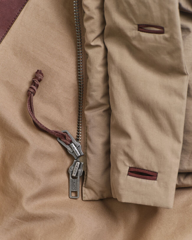 Katoenen parka met ganzendons