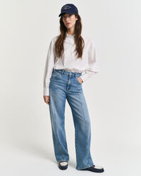 Relaxed Fit jeans met rechte zoom