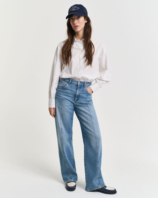 Relaxed Fit jeans met rechte zoom