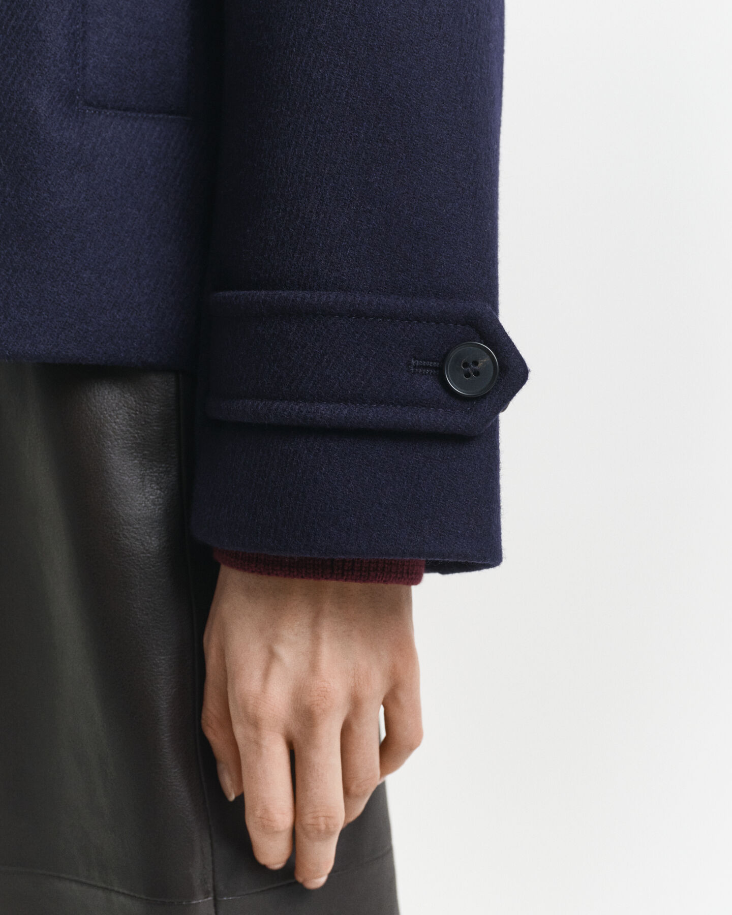 Korte Car Coat van wolmix