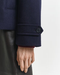 Korte Car Coat van wolmix