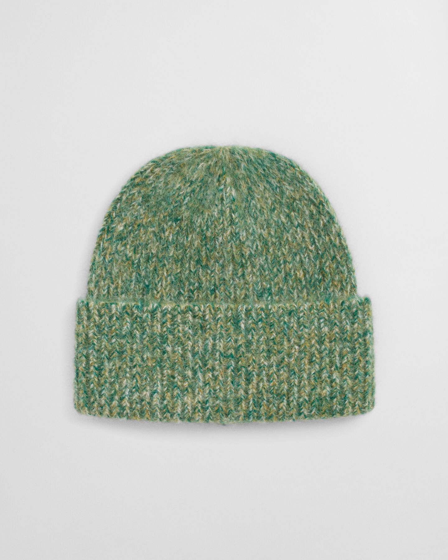 Geribde beanie van alpacawolmix